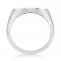 Diamond Cryptocurrency Bitcoin Men's Ring 18k White Gold (0.34ct)