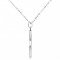 Cryptocurrency Ethereum Pendant Necklace With Bail 14k White Gold