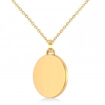 Cryptocurrency Ethereum Pendant Necklace With Bail 14k Yellow Gold