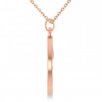 Cryptocurrency Ethereum Pendant Necklace With Bail 18k Rose Gold