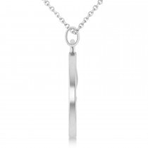 Cryptocurrency Ethereum Pendant Necklace With Bail 18k White Gold