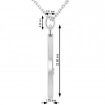 Cryptocurrency Dogecoin Pendant Necklace With Bail 18k White Gold