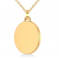 Cryptocurrency Dogecoin Pendant Necklace With Bail 18k Yellow Gold