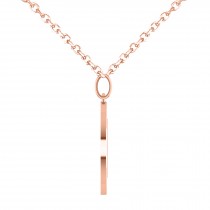 Large Cryptocurrency Bitcoin Pendant Necklace 18k Rose Gold