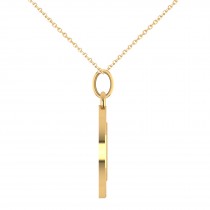 Medium Cryptocurrency Bitcoin Pendant Necklace 18k Yellow Gold