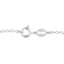 Sterling Silver "Peace" Diamond Pendant Necklace (0.01ct)