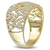 Diamond Modern Fashion Ring 14k Yellow Gold (0.60ct)