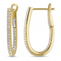 Diamond Cuff Earrings 14k Yellow Gold (0.25ct)