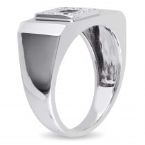 Diamond Mens Fashion Ring 14k White Gold (0.20ct)