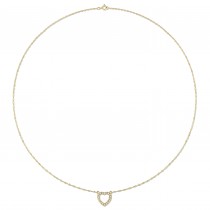 Diamond Heart Pendant Necklace 14k Yellow Gold (0.10ct)