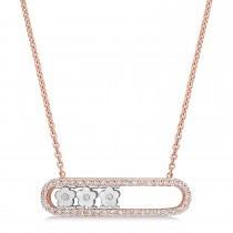 Round Diamond Pendant Necklace 14k Rose Gold (0.25 ct)