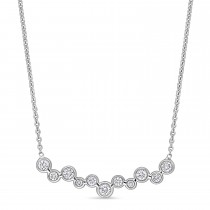 Round Diamond Necklace 18k White Gold (0.35 ct)