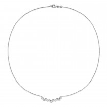 Round Diamond Necklace 18k White Gold (0.35 ct)
