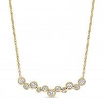 Round Diamond Necklace 18k Yellow Gold (0.35 ct)