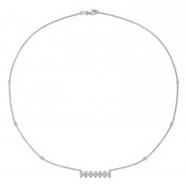 Round Diamond Pattern Necklace 18k White Gold (0.30 ct)