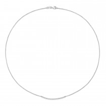 Round Diamond Necklace 18k White Gold (0.20 ct)