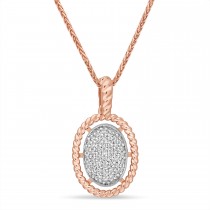 Round Diamond Fashion Pendant 18k Rose Gold (0.25 ct)