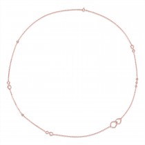 Round Diamond Necklace 18k Rose Gold (0.30 ct)