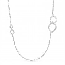 Round Diamond Necklace 18k White Gold (0.30 ct)