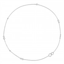 Round Diamond Necklace 18k White Gold (0.30 ct)