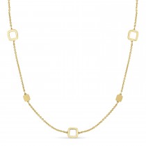 Fancy Squares Necklace 18k Yellow Gold