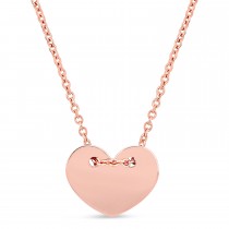 Heart Necklace 18k Rose Gold