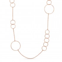 Multi-Circle Fancy Necklace 18k Rose Gold