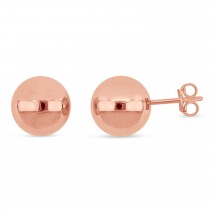 Medium Ball Earrings 18k Rose Gold