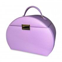 Allurez Purple Vegan Leather Multilayer Compartment Jewelry Box