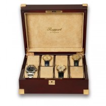 Rapport London Captain's Collector 8 Watch Box, Polished Mahogany