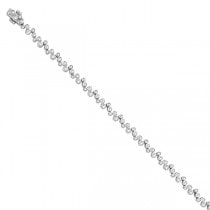 Bezel-Set Diamond Bracelet in 14k White Gold (2.21 ctw)