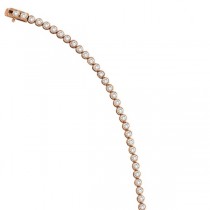 Diamond Bezel-Set Tennis Bracelet in 14K Rose Gold (2.00ct)