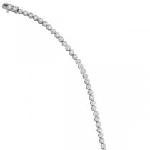 Diamond Bezel-Set Tennis Bracelet in 14K White Gold (2.00ct)