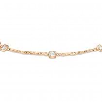 Princess-Cut Diamonds by The Yard Bracelet 14k Rose Gold (0.50ct)