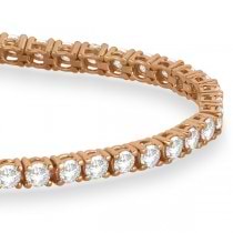 Eternity Diamond Tennis Bracelet 14k Rose Gold (5.51ct)