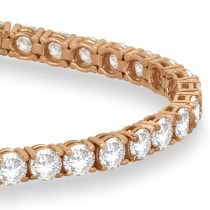 Eternity Diamond Tennis Bracelet 14k Rose Gold (10.01ct)