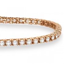 Eternity Diamond Tennis Bracelet 14k Rose Gold (3.51ct)