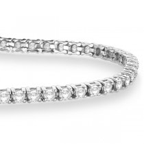 Eternity Diamond Tennis Bracelet 14k White Gold (3.51ct)