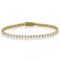 Eternity Diamond Tennis Bracelet 14k Yellow Gold (5.51ct)