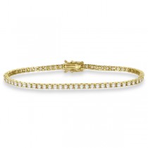Eternity Diamond Tennis Bracelet 14k Yellow Gold (3.00ct)