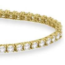 Eternity Diamond Tennis Bracelet 14k Yellow Gold (4.13ct)