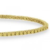 Fancy Yellow Eternity Diamond Tennis Bracelet 14k Y. Gold (2.10ct)