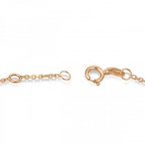 Diamond Accented Sideways Cross Bracelet in 14k Rose Gold (0.10cts)