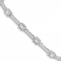 Vintage Diamond Tennis Bracelet 14k White Gold (1.51ct)