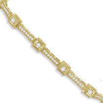Vintage Diamond Tennis Bracelet 14k Yellow Gold (1.51ct)