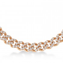 Diamond Link Chain Bracelet 14k Rose Gold (2.75ct)