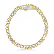 Diamond Link Chain Bracelet 14k Yellow Gold (2.75ct)