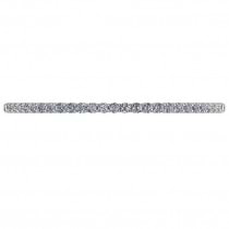 Stackable Diamond Bangle Eternity Bracelet 14K White Gold (9.00ct)