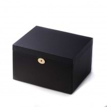 Black Leather 3 Level 5 Watch Jewelry & Watch Box w/ 2 Drawers