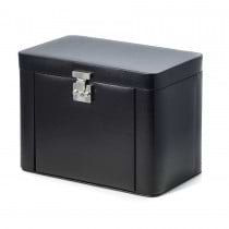 Leather 4 Level Jewelry Box w/ 4 Dividers & Side Compartments